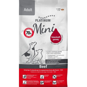 Супер премиум храна Platinum Adult Mini Beef - за мини породи със 70% прясно телешко месо, годно за човешка консумация